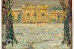 Versailles, Le Trianon Sous La Neige, Circa 1916 by Henri Eugene Augustin Le Sidaner