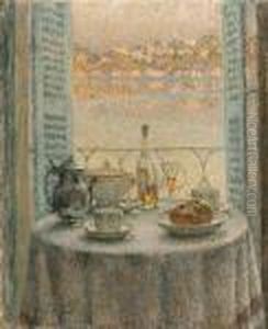 La Table Ronde by Henri Eugene Augustin Le Sidaner
