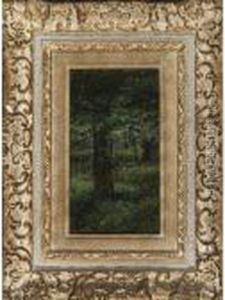 Tree In A Clearing by Benjamin Williams Leader