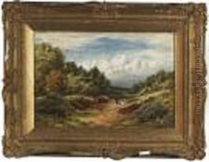 Welsh Valley With Sheep by Benjamin Williams Leader