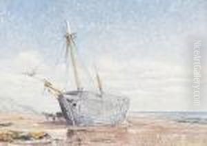 A Boat A Low Tide