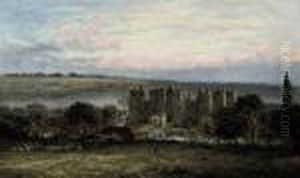 Bodiam Castle From The Hill, Sussex by Benjamin Williams Leader