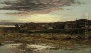 Llandulas, North Wales by Benjamin Williams Leader