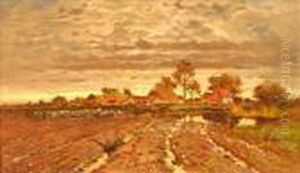 Anovember Evening, Worcestershire by Benjamin Williams Leader