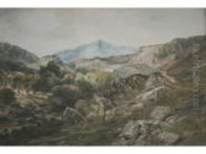 An Upland Landscape With Distant Hills