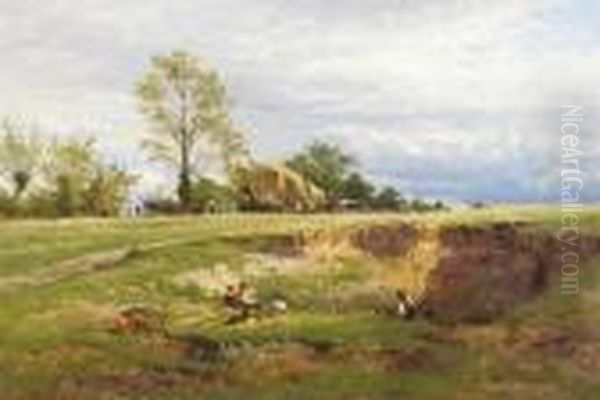 Workers In A Quarry, Haymakers Beyond - view 1