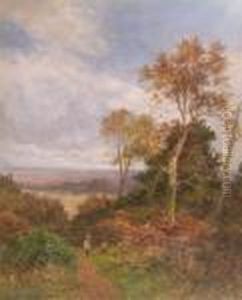 A View Near Dorking by Benjamin Williams Leader