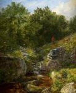 Streamlet At Bettws-y-coed, North Wales by Benjamin Williams Leader
