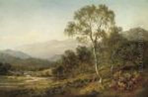 Birch Trees On The Hillside Below Capel Curig
