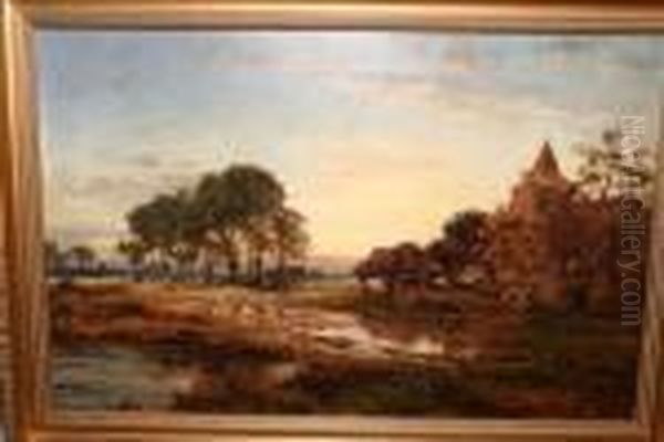 Shere Church At Sunset - view 1