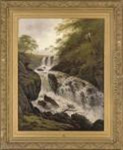 Falls On The Conway by Benjamin Williams Leader