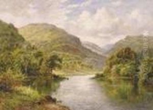 View In North Wales by Benjamin Williams Leader