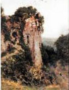 Goodrich Castle by Benjamin Williams Leader
