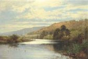 On The Thames by Benjamin Williams Leader
