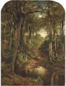 Gypsy Lane, Whittington, Worcester by Benjamin Williams Leader