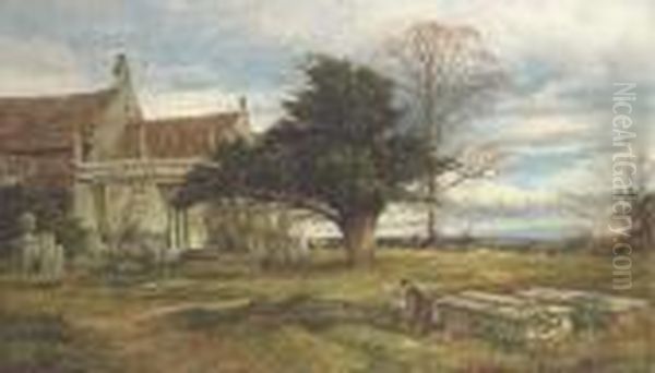 An English Country Churchyard: Autumn - view 1