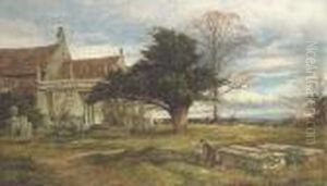 An English Country Churchyard: Autumn