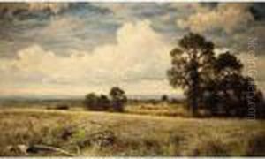 A Summer's Day - When The South 
Wind Congregates In Crowds. The Floating Mountains Of The Silver Clouds by Benjamin Williams Leader
