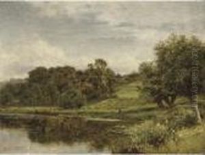 On The Thames At Shillingford by Benjamin Williams Leader