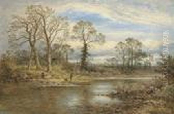 Late Autumn On An English River - view 1