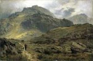 The Path To Llyn Idwal by Benjamin Williams Leader