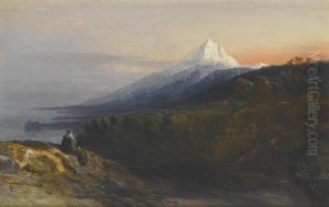 A View Of Mount Athos And The Pantokrator Monastery, Greece