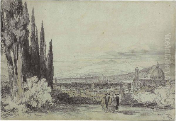 A View Of Florence With The Duomo In The Distance - view 1