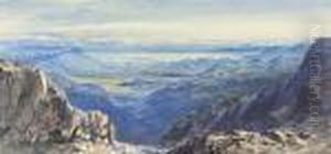 View Of The Lake Of Skodra From Montenegro by Edward Lear