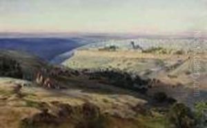 Jerusalem From The Mount Of Olives, Sunrise by Edward Lear