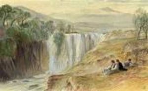 The Falls Of The Kalama, Albania by Edward Lear