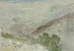 Arzista, Palestine by Edward Lear