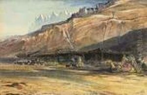 An Arab Encampment In The Sinai, Near Gebal Serbal, Egypt by Edward Lear