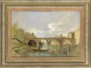 A View Of The River Tiber by Edward Lear