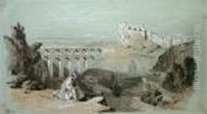 "byron Musing Over The Splendours Of
Antiquity" by Edward Lear