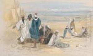 A Group Of Arabs, Cairo by Edward Lear