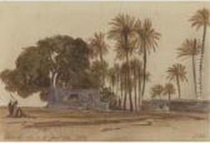Esneh On The Nile, Near Luxor, Egypt by Edward Lear
