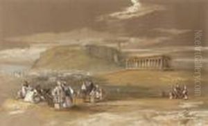 View Of The Acropolis And The Temple Of Hephaistos, Athens by Edward Lear