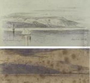 Two Views Of San Salvador, Corfu by Edward Lear
