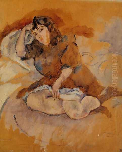 Italian Girl, Seated - view 1