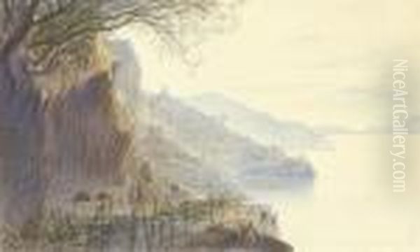 Signed With Monogram, Inscribed And Indistinctly Dated 'amalfi/1844' (lower Left) - view 1