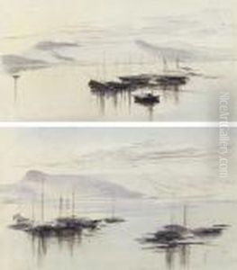 Two Views Of San Salvador, Corfu by Edward Lear