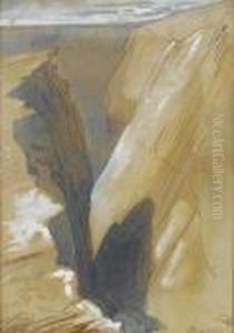 "arlopsi" Cliffs, Malta by Edward Lear