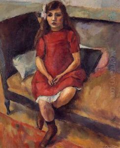 Young Girl in Red by Jules Pascin