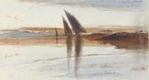 Dhows On The Nile by Edward Lear
