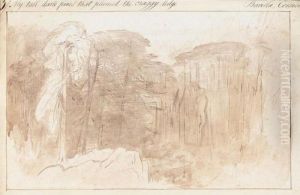 My Tall Dark Pines That Plumed The Craggy Edge; Bavella, Corsica by Edward Lear