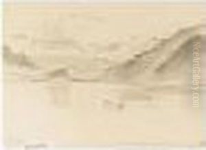 St.antoine, Corsica by Edward Lear