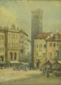 The Piazza, Basano by Noel Harry Leaver
