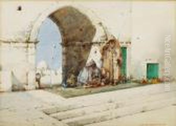 A Mosque In Algeria; An Arched Entrance To A Street - view 1