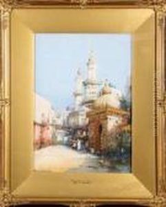 A North African Street Scene by Noel Harry Leaver