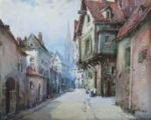 A.r.c.a. , Continental Street Scene by Noel Harry Leaver